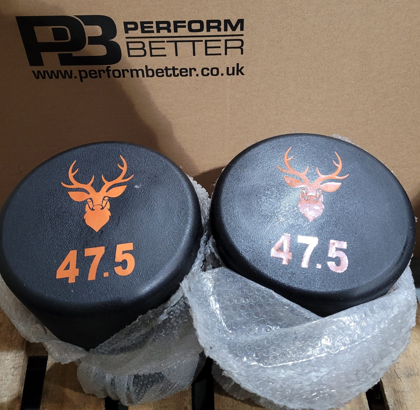 Urathane Dumbbell Orange Stag Design Set