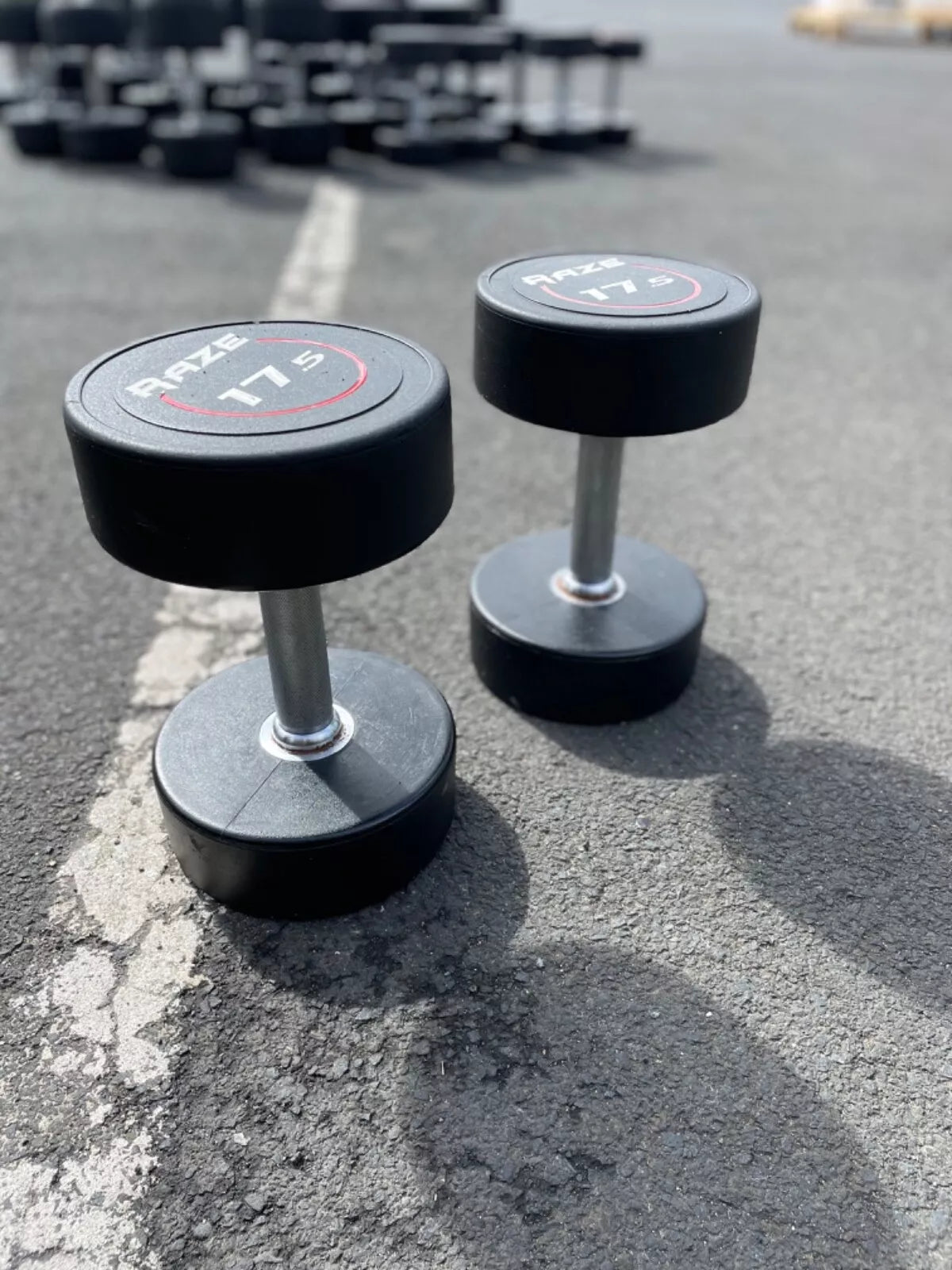 Raze Used 17.5KG Dumbbell Pair